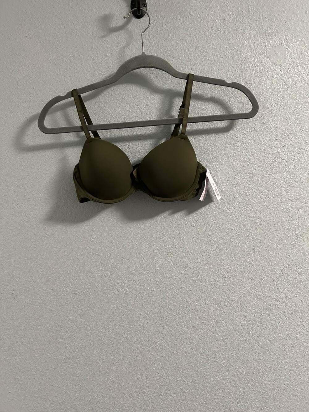 Target Auden Moss Green Smooth Lightly Lined Underwire Bra Size 34A